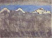 Ferdinand Hodler Eiger Monch und Jungfrau uber dem Nebelmeer oil painting reproduction